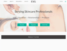Tablet Screenshot of esgskincare.com